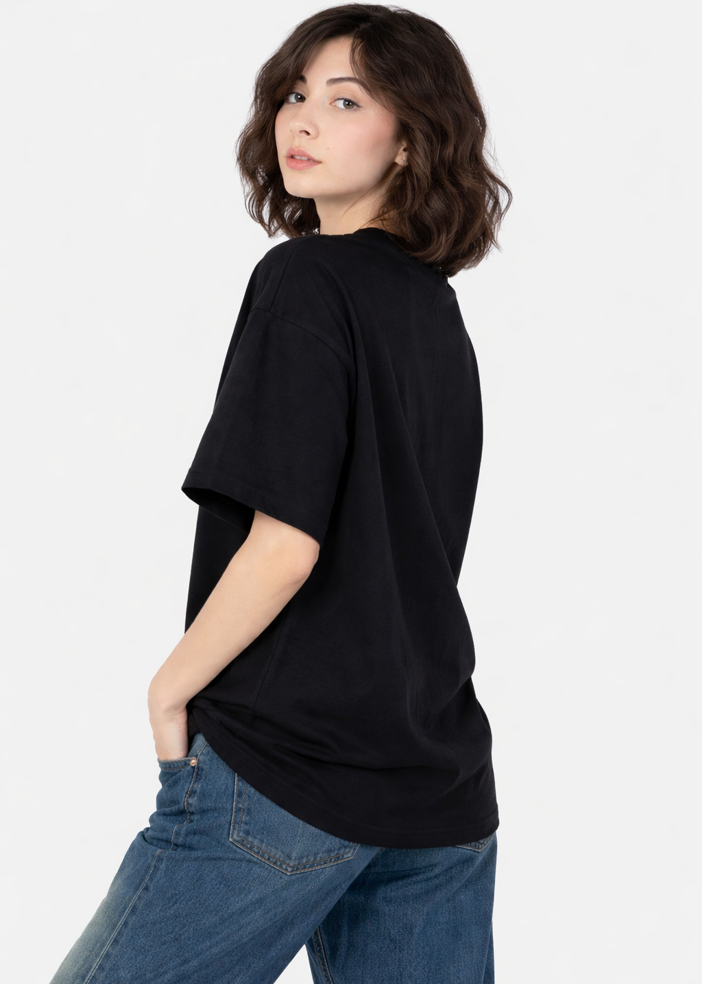 Black Oversized Drop Shoulder Shirt – Premium Loose Fit Streetwear Tee
