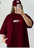 Oversized Drop Shoulder T-Shirt – “GEN Z” Graphic Print (Unisex)
