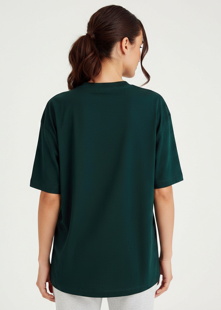 Dark Olive Oversized Drop Shoulder T-Shirt – Premium Unisex Streetwear