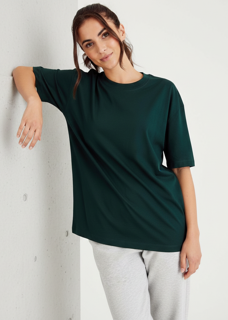 Dark Olive Oversized Drop Shoulder T-Shirt – Premium Unisex Streetwear