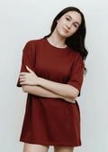 Maroon Oversized Drop Shoulder Shirt – Premium Streetwear Loose Fit Tee