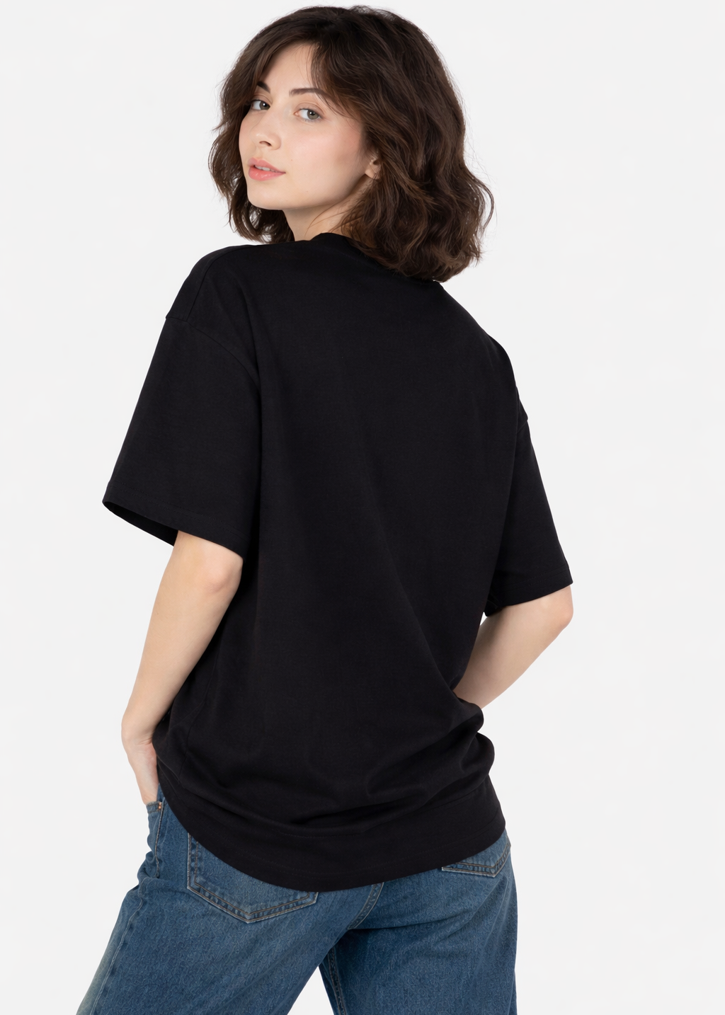 Black Oversized Drop Shoulder Shirt – Premium Loose Fit Streetwear Tee