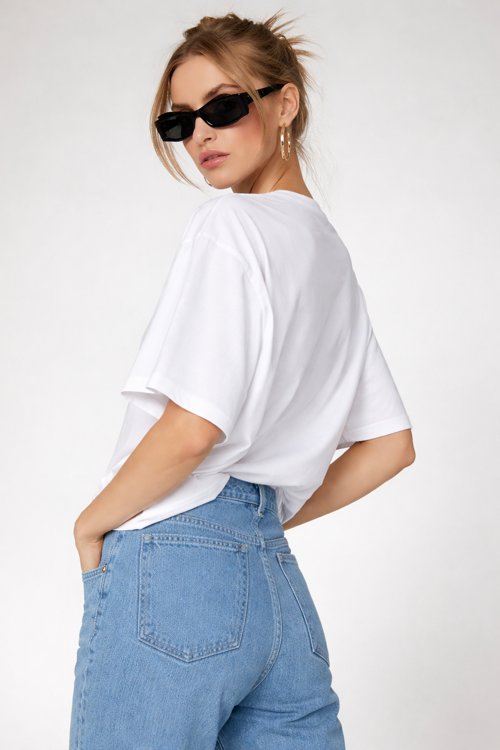 White Oversized Drop Shoulder Shirt – Premium Loose Fit Streetwear Tee