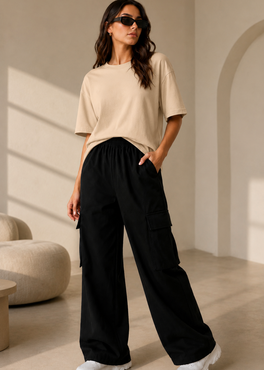 Black Cargo Trouser – Premium Comfort Fit