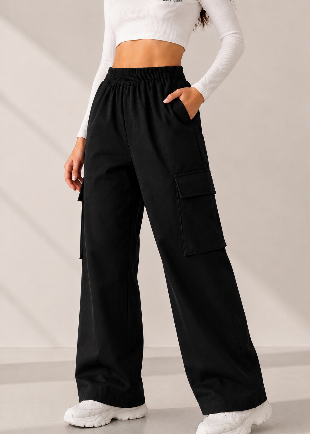 Super Premium Black Trouser UniSex Wide Leg