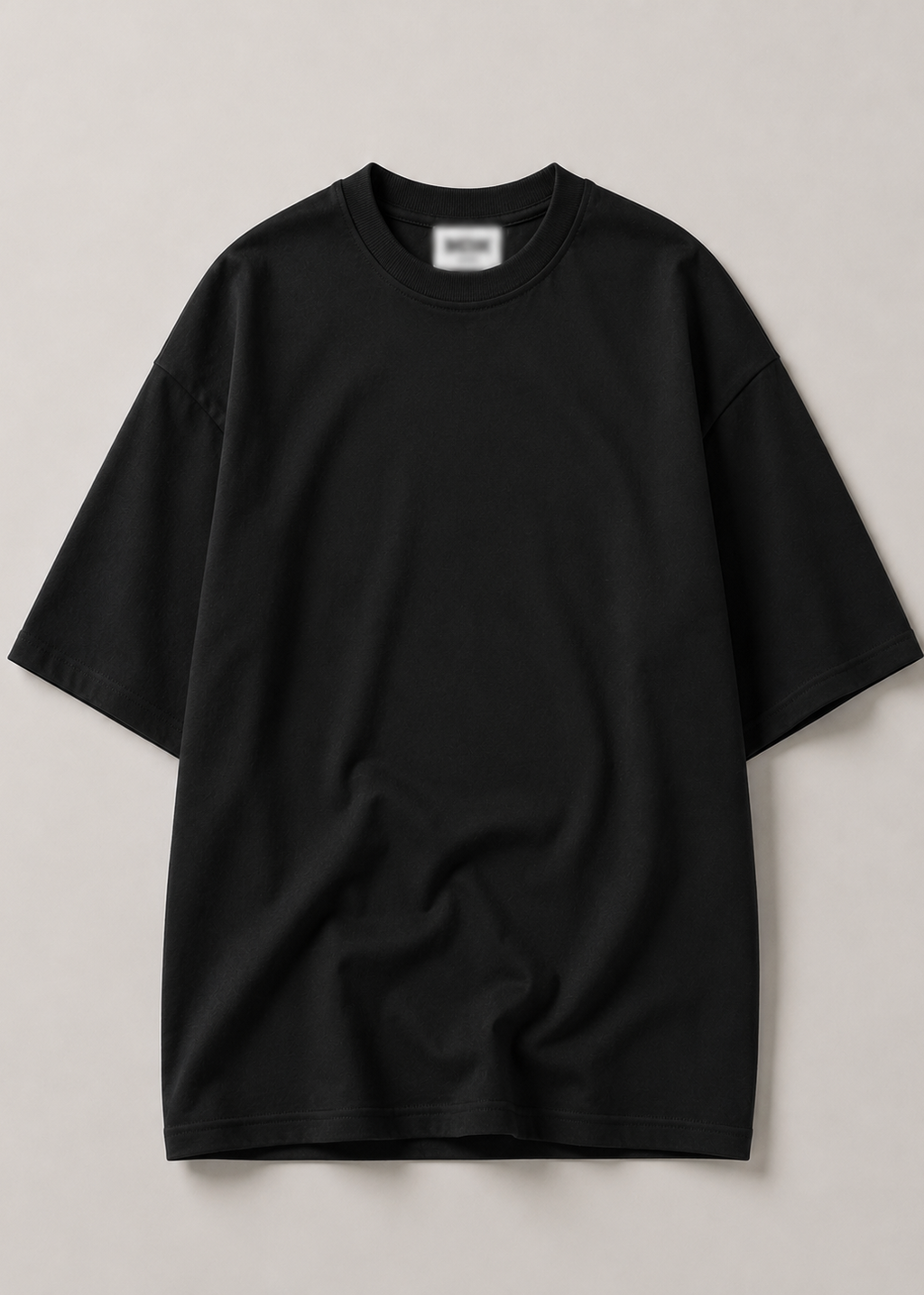 Black Oversized Drop Shoulder Unisex T-Shirt Discipline Graphic Print