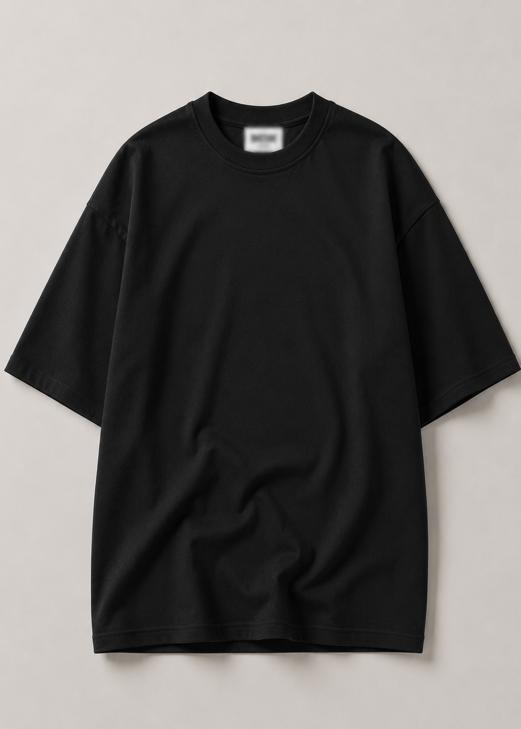 Black Oversized Drop Shoulder Unisex T-Shirt Discipline Graphic Print
