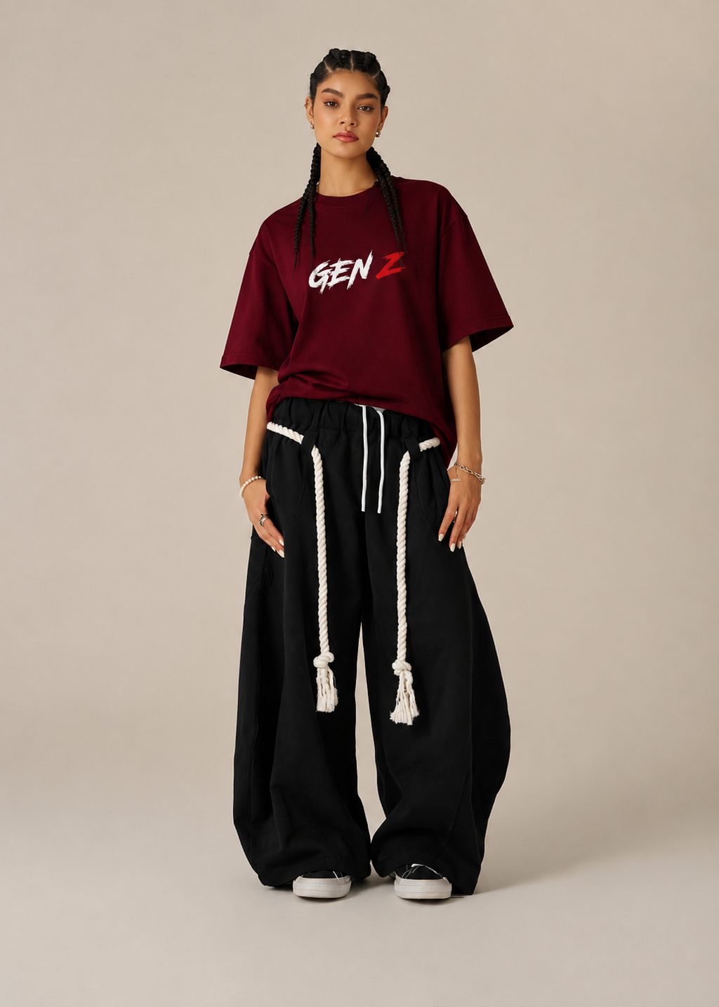 Oversized Drop Shoulder T-Shirt – “GEN Z” Graphic Print (Unisex)